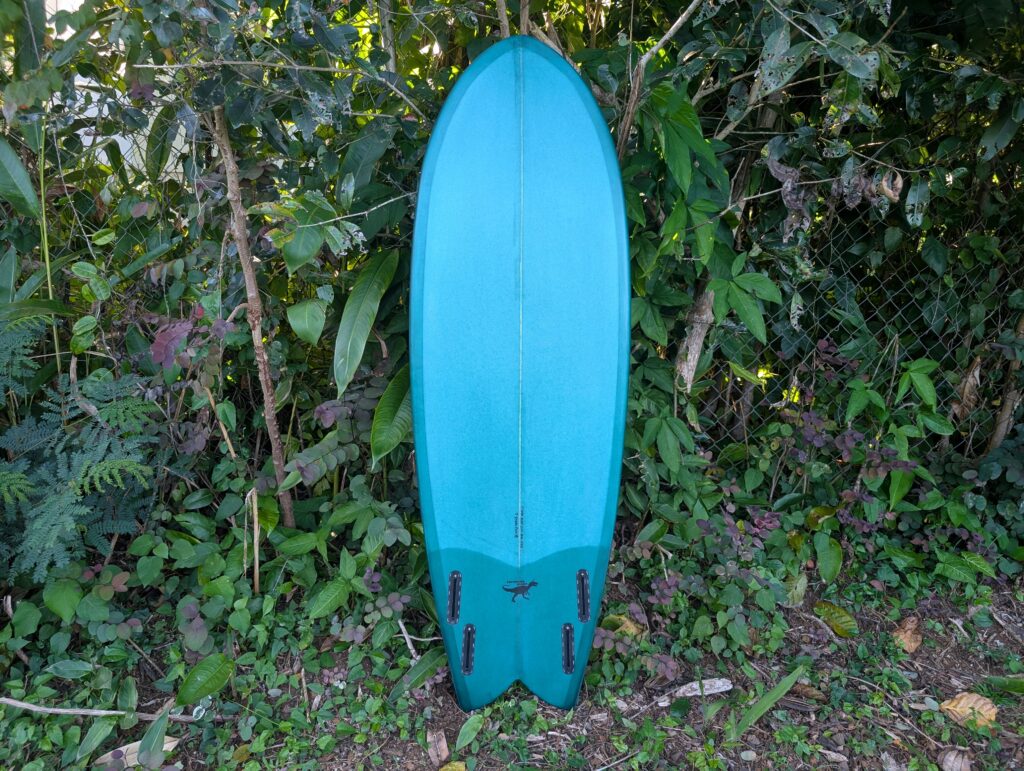 Raptorcorn_Surfboard_Green_Resin_Tint